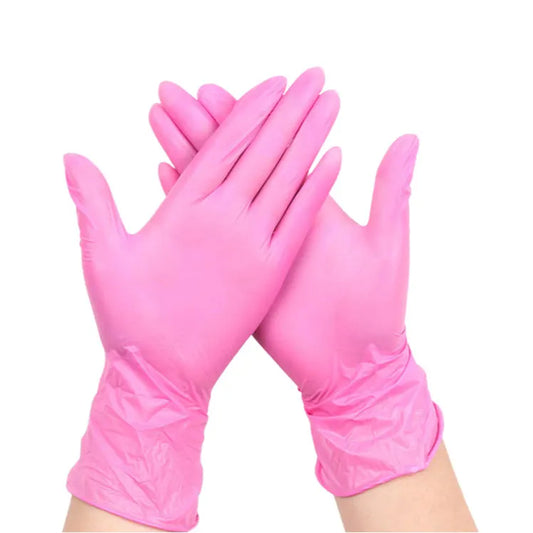 Pink Disposable Latexfree Medical Gloves (100PK) - By Priscilla Martin