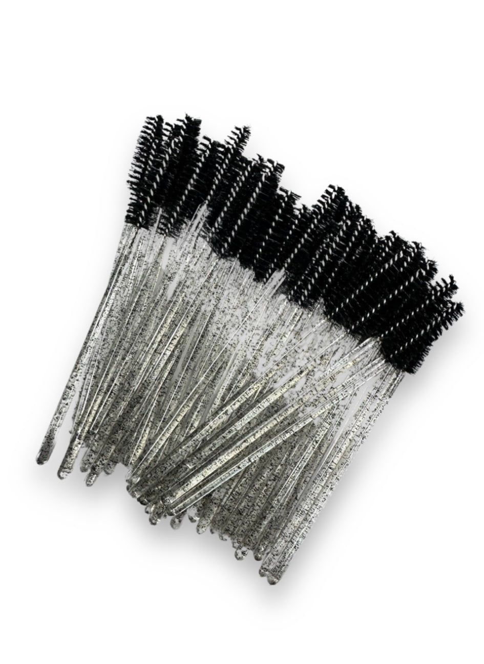 Black Sparkle Mascara Wands/Eyelash Brushes - By Priscilla Martin