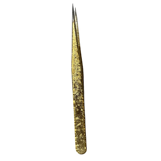 Gold Flat Isolation Lash Tweezer